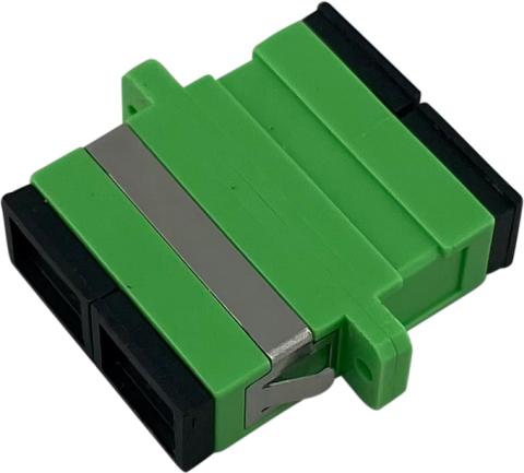 ECS Adapter SC/APC - SC/APC SM Duplex Ceramic Green