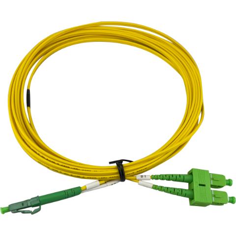 ECS Patchkabel LC/APC - SC/APC Duplex 9/125µm 2x4,0mm 5,0m