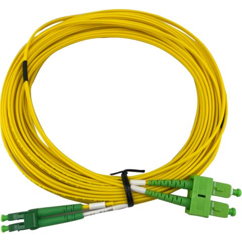 ECS Patchkabel LC/APC - SC/APC Duplex 9/125µm 2x4,0mm 15,0m