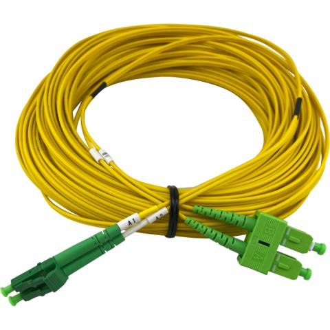 ECS Patchkabel LC/APC - SC/APC Duplex 9/125µm 2x4,0mm 30,0m
