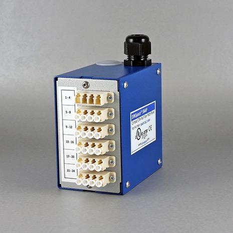 DIN Space - SNAP Patchpanel 24x LC - Multimode with LC/LC quad fibre adaptors