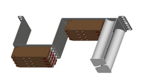 CommScope 15" Splitterholder til 2x 4 OCM 6 moduler (eller 4x OCM5 + 4x OCM6) 2HU