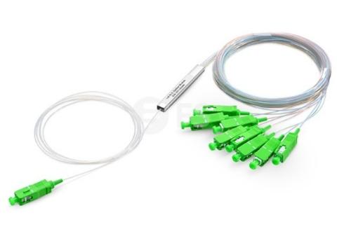 Splitter 1:8 med SC/APC 900µm SM G.657A1 PLC Input/ouput 1,5m