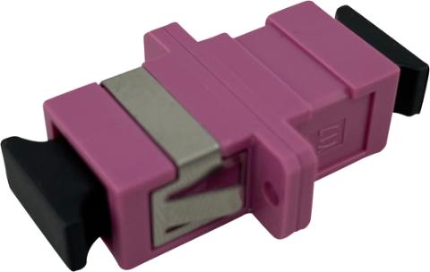 ECS Adapter SC/PC Simplex Multimode OM4 Magenta med flange