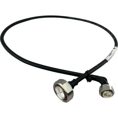 RFS Jumper 1/4" Superflex. 7-16 straight Male 4.3-10 angle male (screw) 7M43MRS14-0100FFP