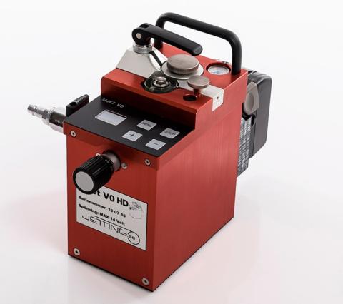 Jetting V0-HD blæsemaskine til kabel 0,8-6,5mm og rør 3-16mm. Inkl. 2x batteri 18V/5Ah, oplader samt 3 drivhjul.