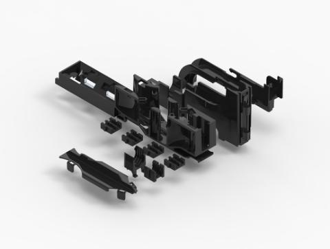 CommScope FACT Kabelbeslag sæt/CTU Kit til 1 FACT modul. Vinklet indføring af kabel 1-4x 5-8,5mm eller 1x 8,5-15mm Til FACT rack.