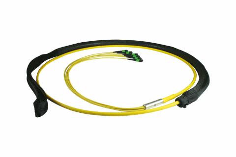 AFL Premium MPO F - MPO F G.657A1 YELLOW LSZH 12F MC SJ 3mm (Polarity A) MPO12 - MPO12 Trunk 80M