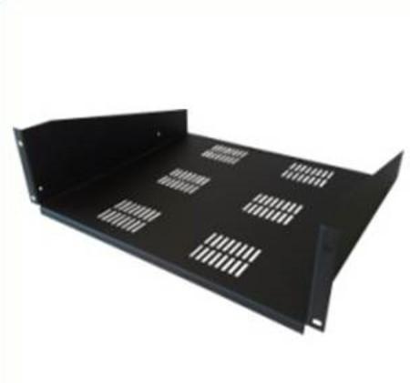 19" hylde, 3HE - 400mm dyb, sort Max 40kg