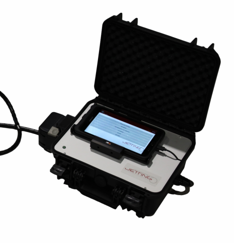 Jetting Jetlogger til V1, V2 og V3 i kuffert. Inkl. tablet, kabler, batterier, og lader.