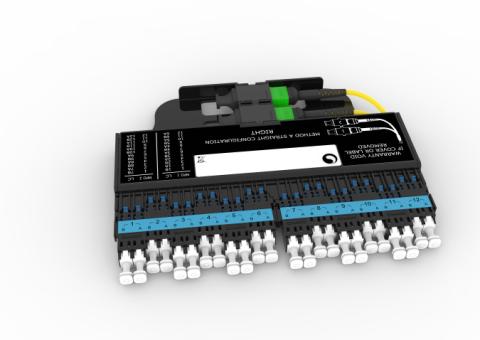 CommScope FACT ULL NG4 MPO RIGHT module METHOD 2x12F MPO/APC 24xLC/UPC Singlemode To be used when patch (LC/UPC) leave FACT shelf LEFT side