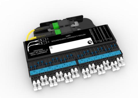 CommScope FACT ULL NG4 MPO LEFT module METHOD 2x12F MPO/APC 24xLC/UPC Singlemode To be used when patch (LC/UPC) leave FACT shelf RIGHT side