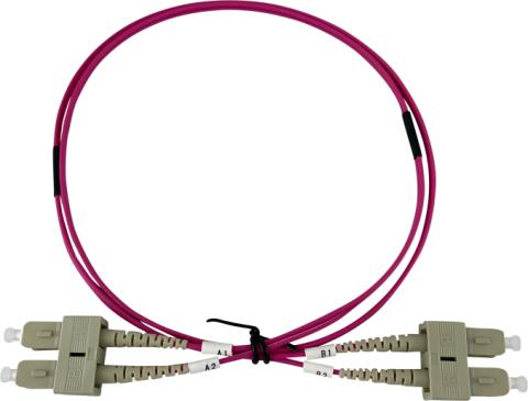 ECS Patchkabel SC/PC - SC/PC Duplex 50/125µm OM4 2,0mm 5,0m - Magenta