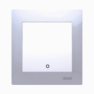 2 polet afbryder. 16A. Hvid. Inkl ramme. Skrueterminal.