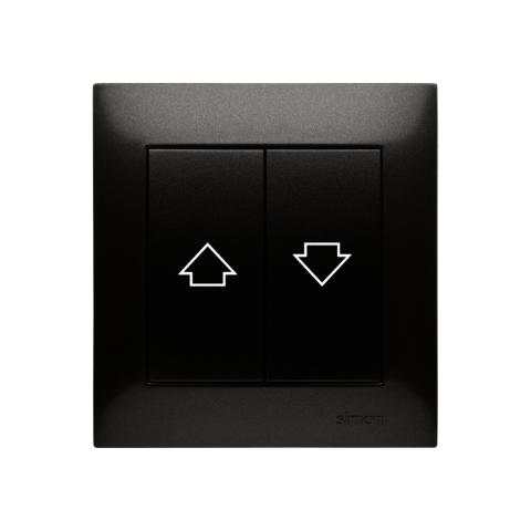 Persienne tryk 16A. Antracit. Inkl ramme. Skrueterminal.