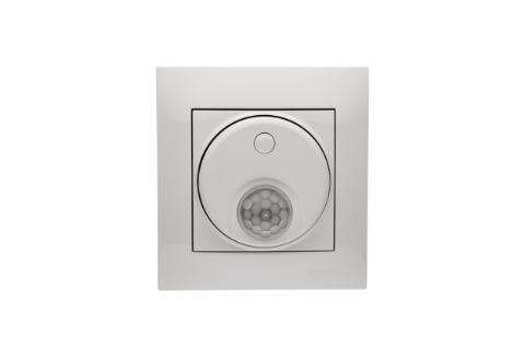 Pir føler. Styring. 16A. Hvid. Inkl ramme. Skrueterminal.