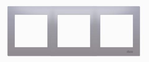 Ramme 3 modul vandret. Plast. Alu