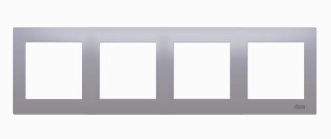 Ramme 4 modul vandret. Plast. Alu