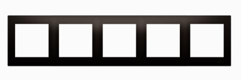 Ramme 5 modul vandret. Plast. Antracit.