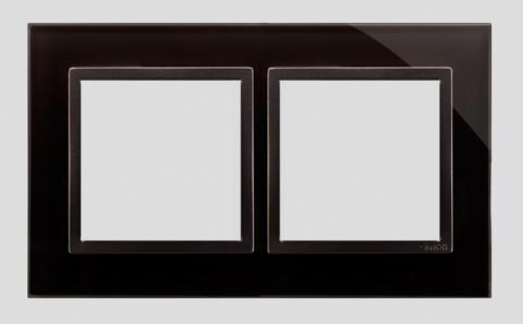 Ramme 2 modul vandret. Glas. Frozen lava.