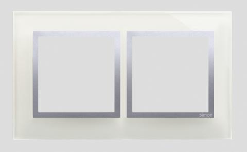 Ramme 2 modul vandret. Glas. Silver Fog.