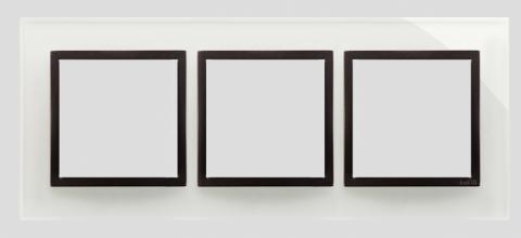 Ramme 3 modul vandret.  Glas. Stormy Cloud.