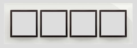 Ramme 4 modul vandret.  Glas. Stormy Cloud.