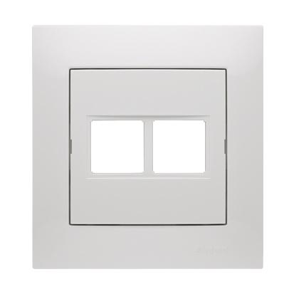 Data udtag 2x Lexcom/ Actassi. Inkl Ramme. Hvid